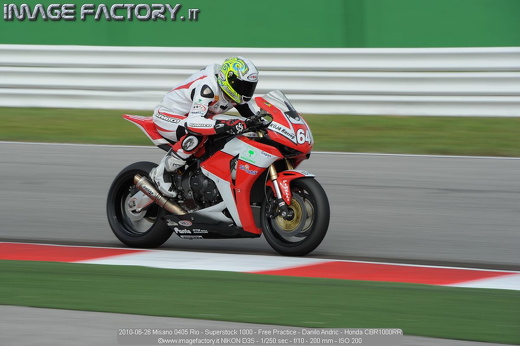 2010-06-26 Misano 0405 Rio - Superstock 1000 - Free Practice - Danilo Andric - Honda CBR1000RR